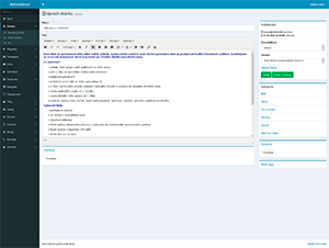 Náhled administrace - úpravy stránky